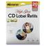 Memorex White CD Labels - High Gloss - Pack of 20